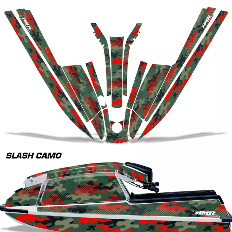 Slash Camo Rot für Kawasaki 440/550 SX 1982-1995