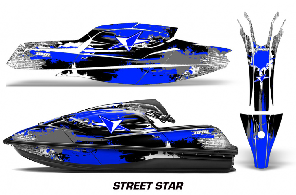 Street Star Blau für Kawasaki SX-R SXR JS1500 2017-2022
