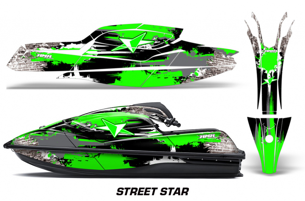 Street Star Grün für Kawasaki SX-R SXR JS1500 2017-2022