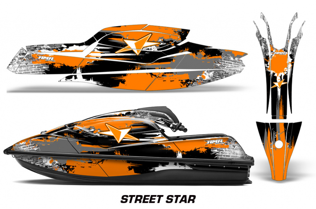 Street Star Orange für Kawasaki SX-R SXR JS1500 2017-2022