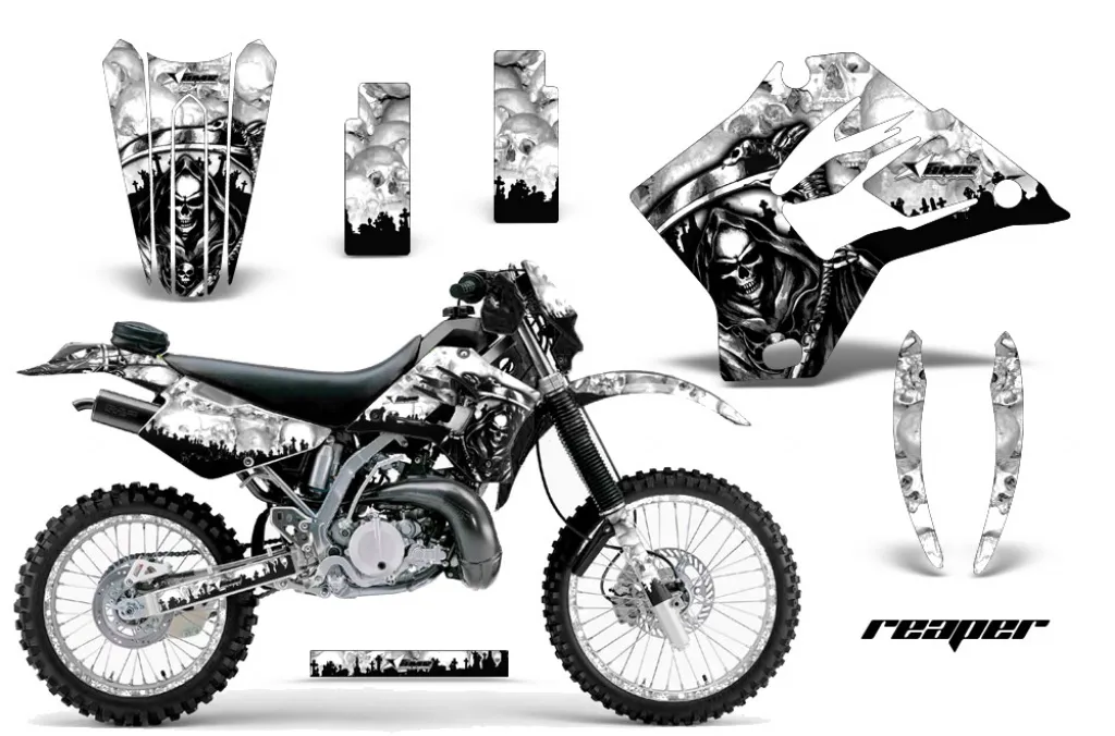 Reaper Weiß mit Nummernfeldern für Kawasaki KDX220 1997-2005