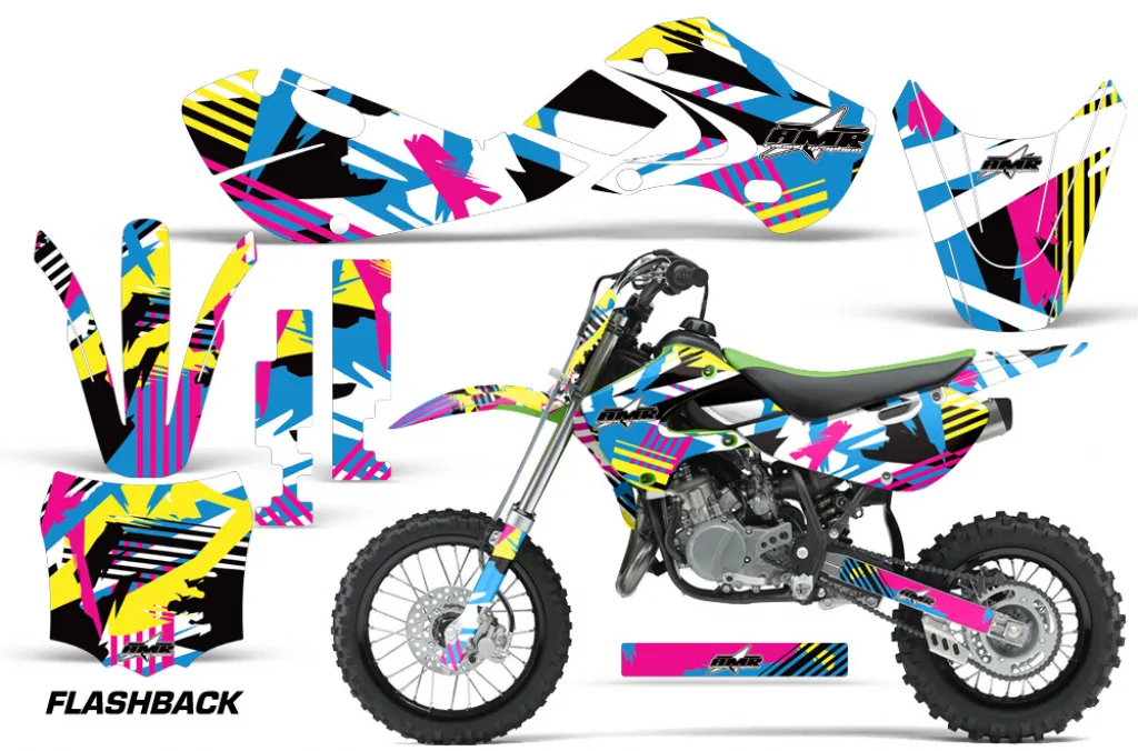 Flashback mit Nummernfeldern für die Kawasaki KX65 2002-2018
