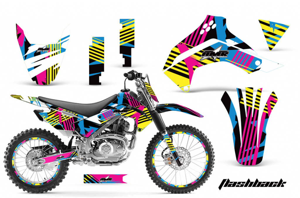 Flashback mit Nummernfeldern für die Kawasaki KLX140 2008-2019