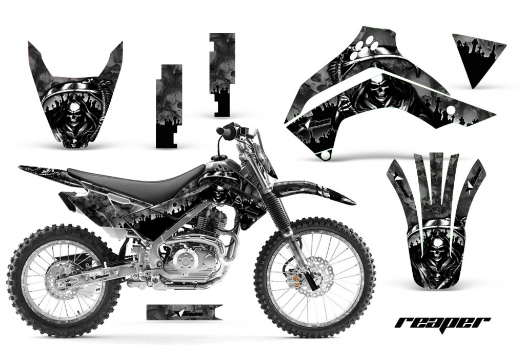 Reaper Schwarz mit Nummernfeldern für Kawasaki KLX140 2008-2019