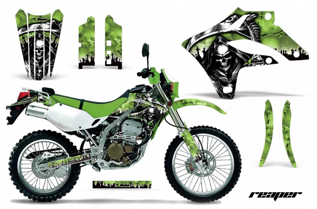 Reaper Grün ohne Nummernfeldern für Kawasaki KLX250 2004-2007