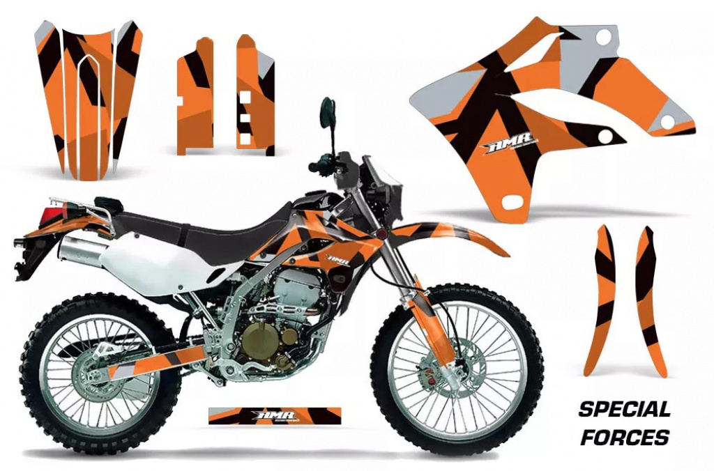 Special Forces Orange ohne Nummernfeldern für Kawasaki KLX250 2004-2007