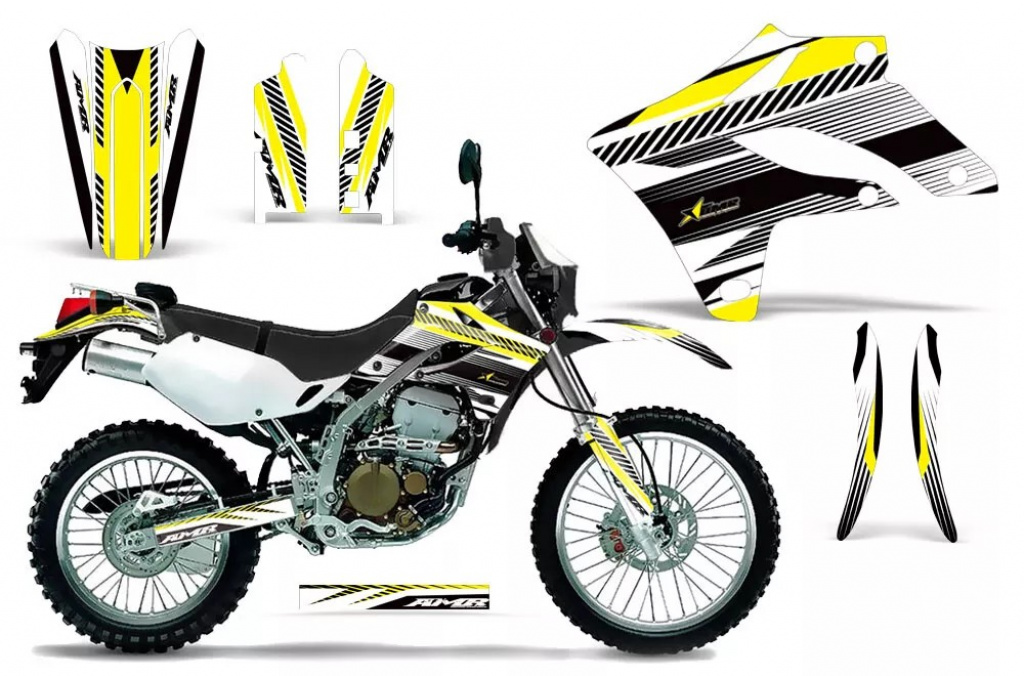 Teck Gelb ohne Nummernfeldern für Kawasaki KLX250 2004-2007