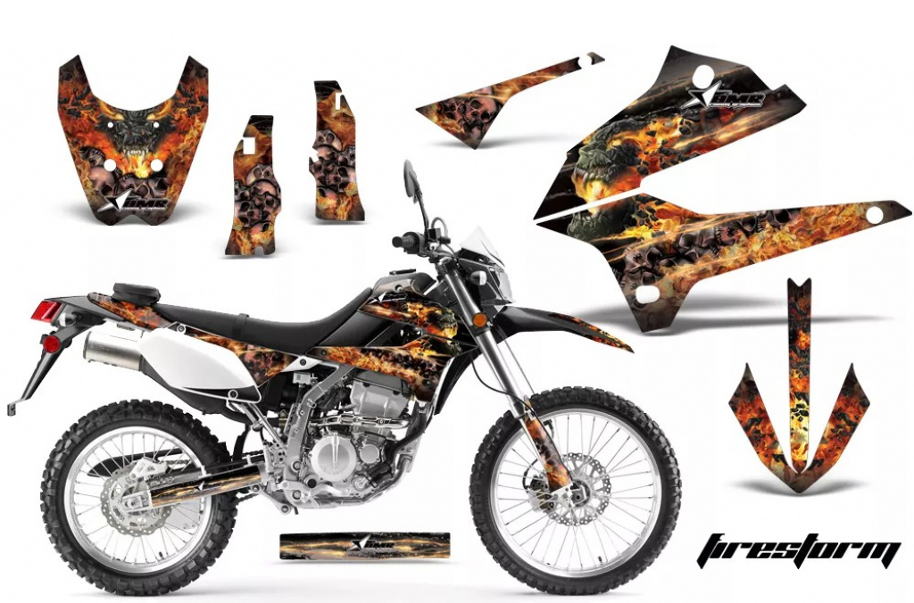 Firestorm Schwarz ohne Nummernfeldern für Kawasaki KLX250 2008-2018