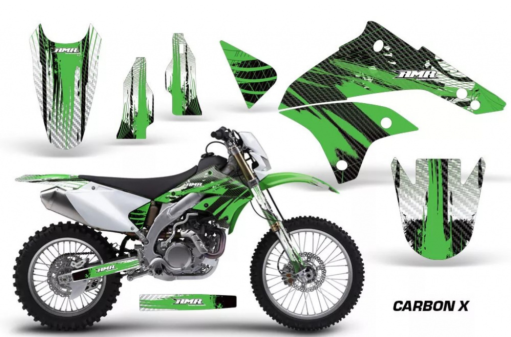 Carbon-X Grün ohne Nummernfeldern für Kawasaki KLX450 2008-2022