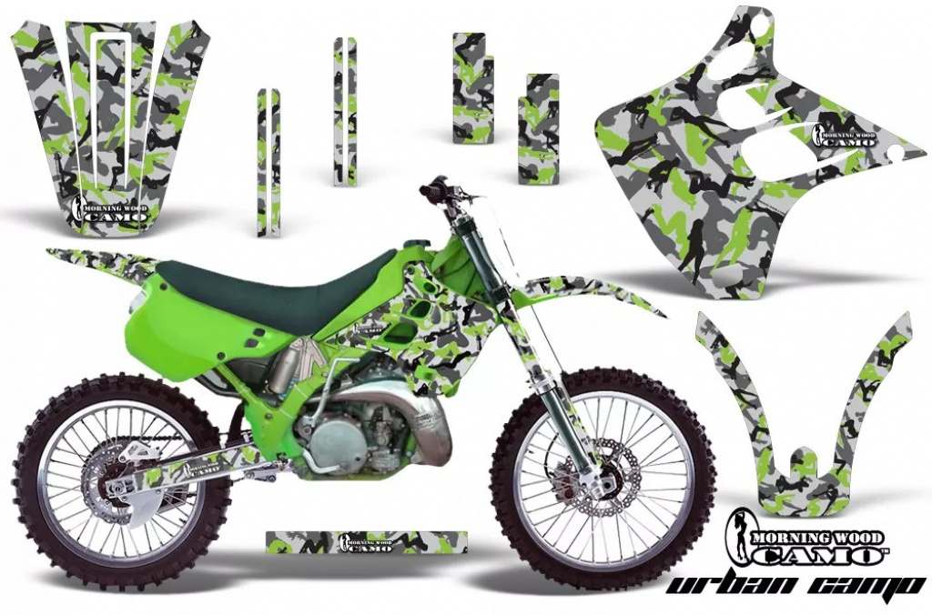 Urban Camo Grün ohne Nummernfeldern für Kawasaki KX125/250 1990-1991