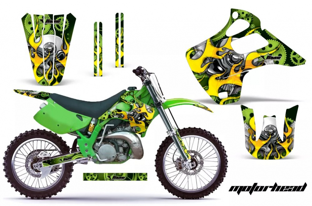 Motorhead Grün ohne Nummernfeldern für Kawasaki KX125/250 1992-1993