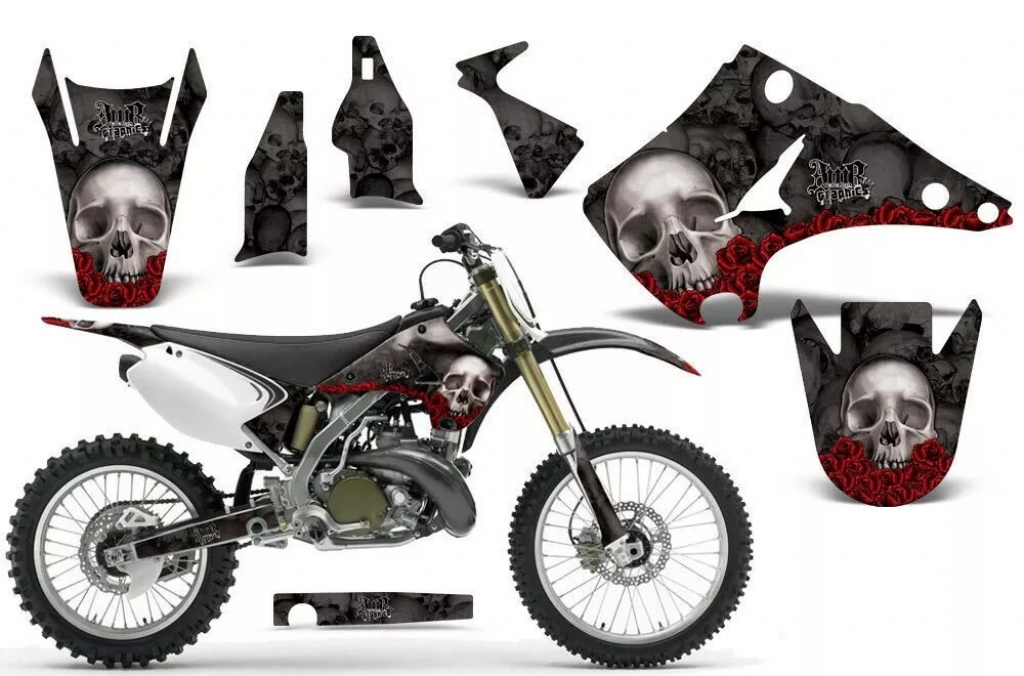 Bone Collector Schwarz ohne Nummernfeldern für Kawasaki KX125/250 2003-2016