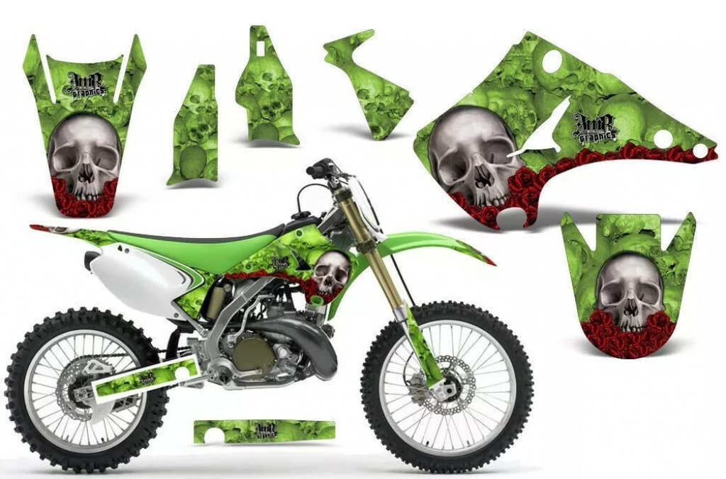 Bone Collector Grün ohne Nummernfeldern für Kawasaki KX125/250 2003-2016