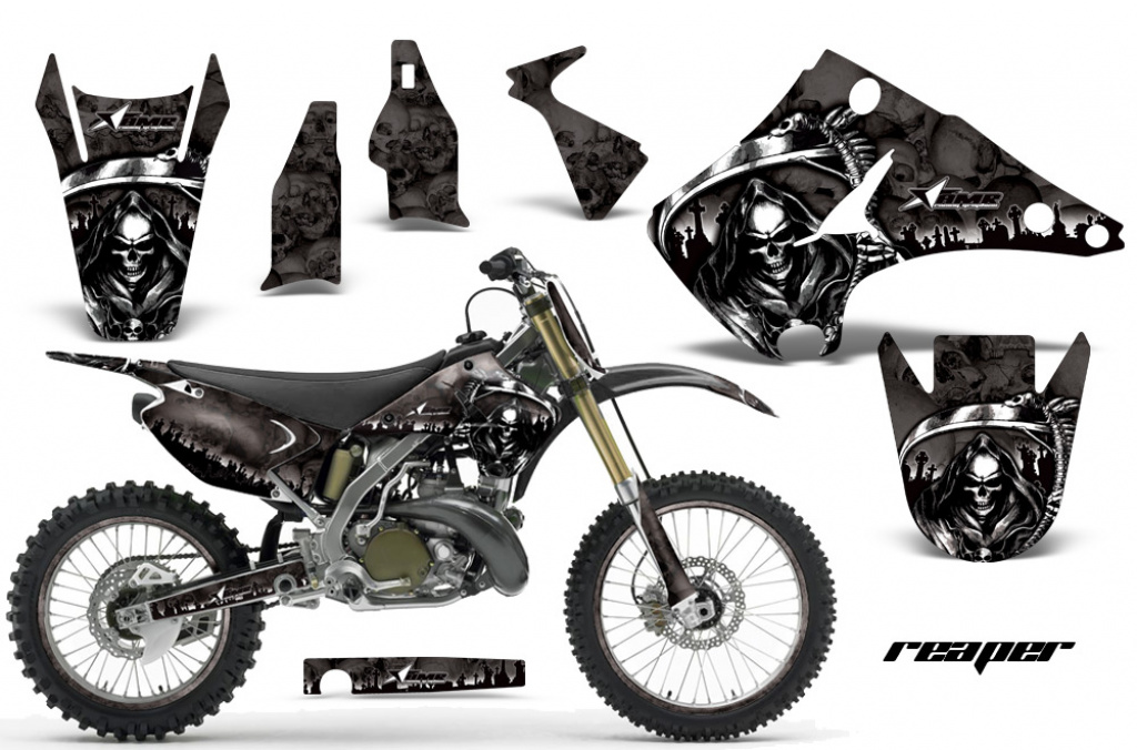 Reaper Schwarz mit Nummernfeldern für Kawasaki KX125/250 2003-2016