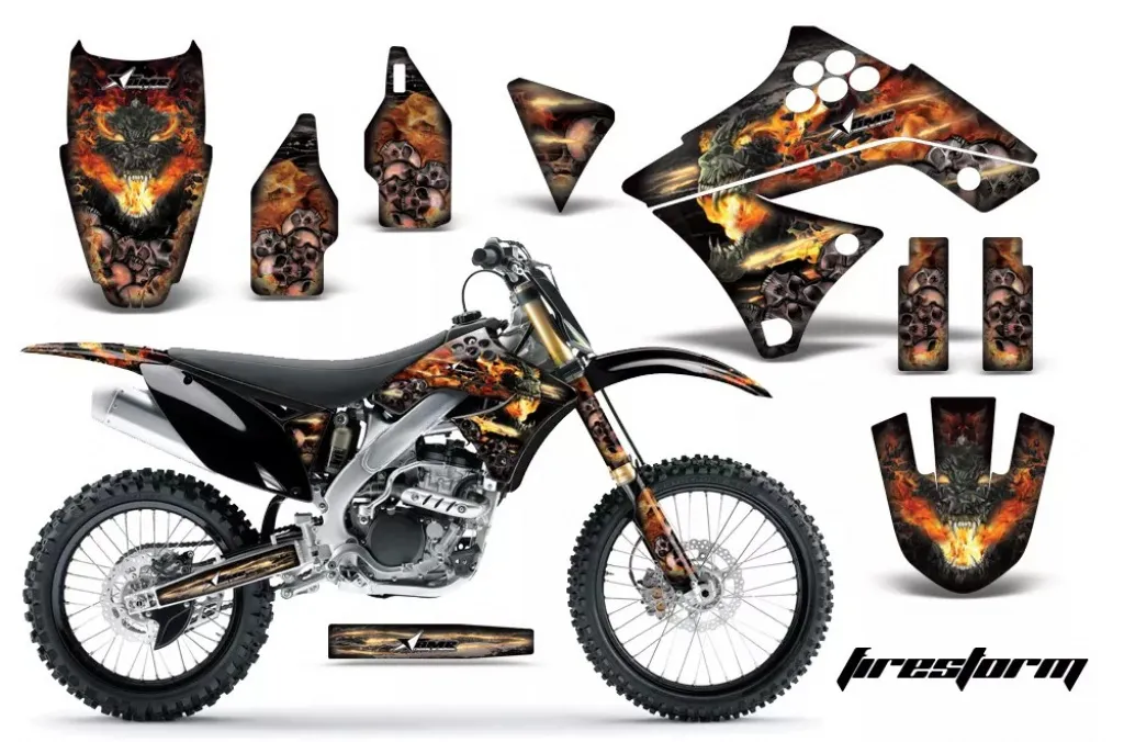 Firestorm Schwarz ohne Nummernfeldern für Kawasaki KX250F 2009-2012