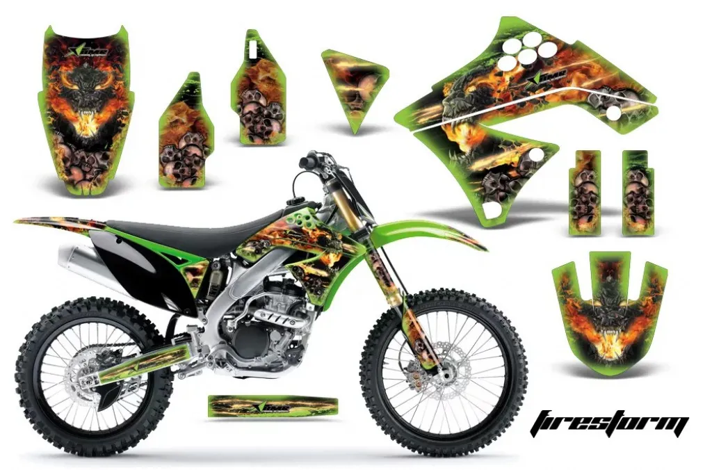 Firestorm Grün ohne Nummernfeldern für Kawasaki KX250F 2009-2012