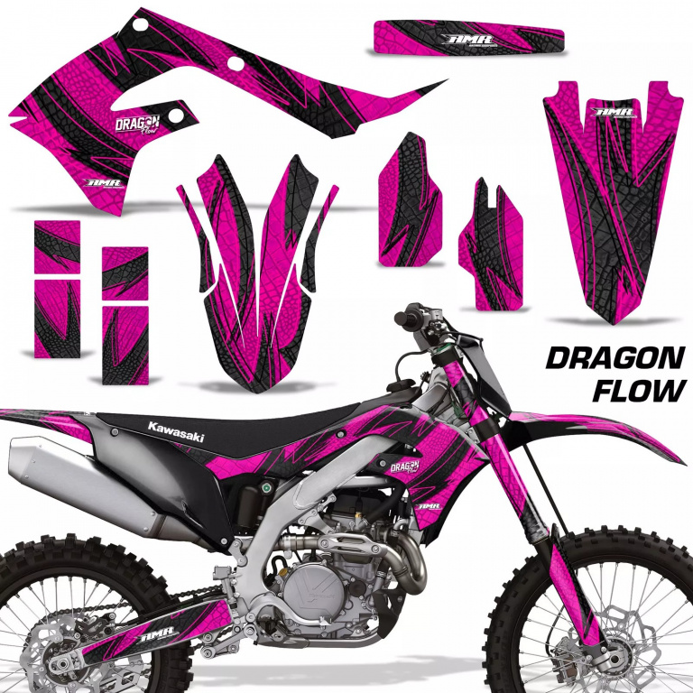 Dragon Flow Pink without number plates for Kawasaki KX450F 2019-2023