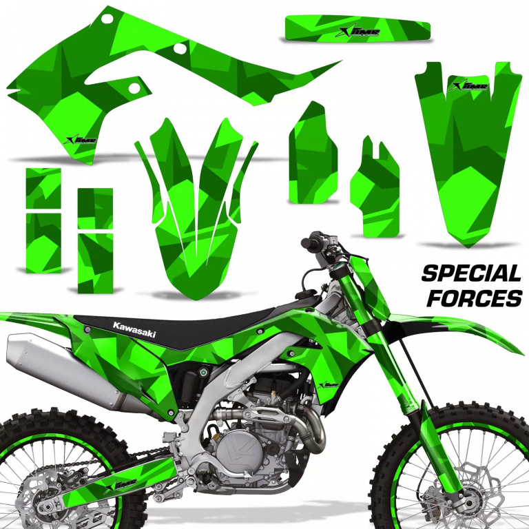 Special Forces Green with number plates for Kawasaki KX450F 2019-2023