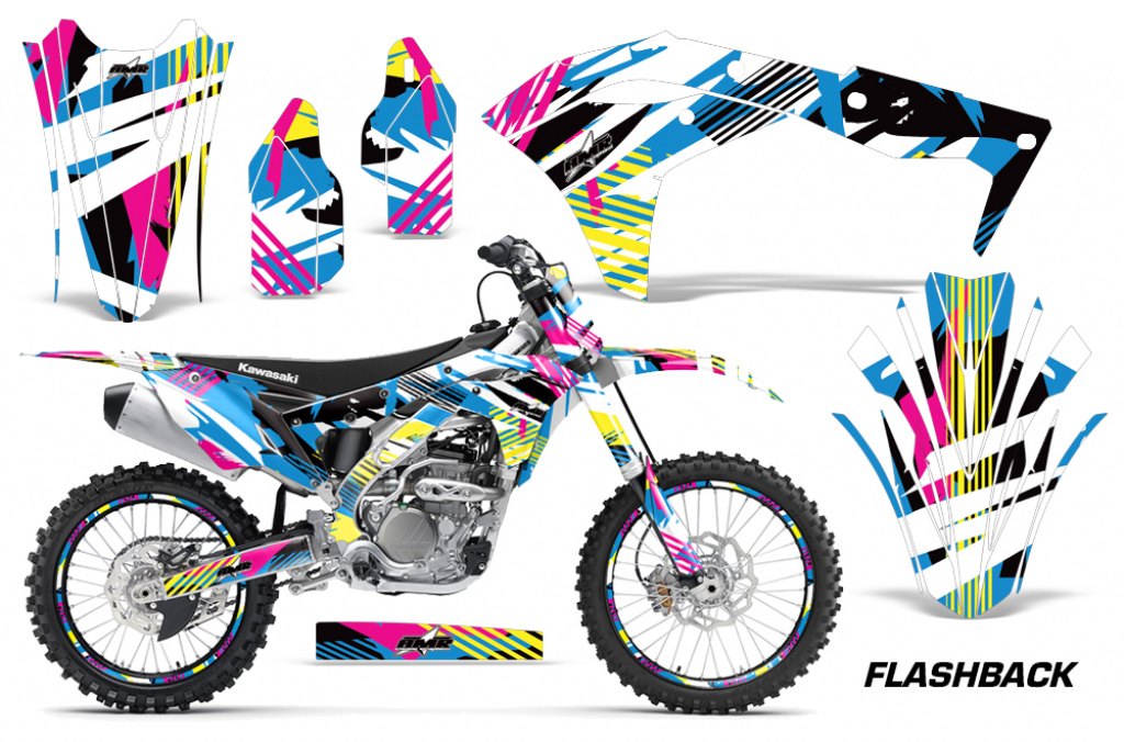 Flashback mit Nummernfeldern für Kawasaki KX250F/KFX250 2017-2020