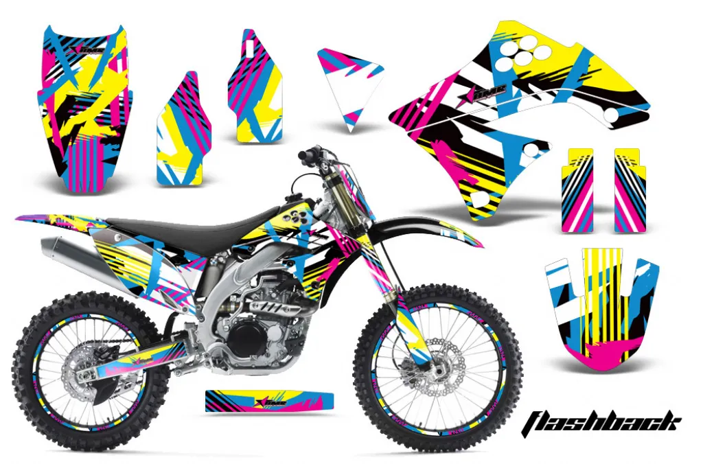 Flashback mit Nummernfeldern für Kawasaki KX450F 2009-2011