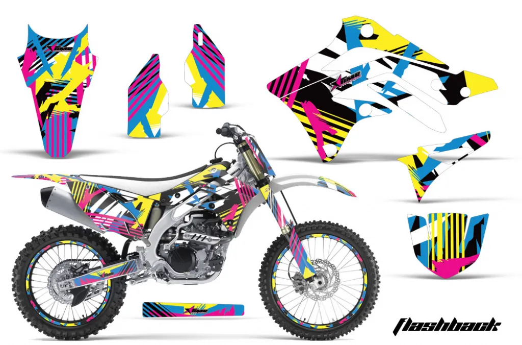 Flashback mit Nummernfeldern für Kawasaki KX450F 2012-2015