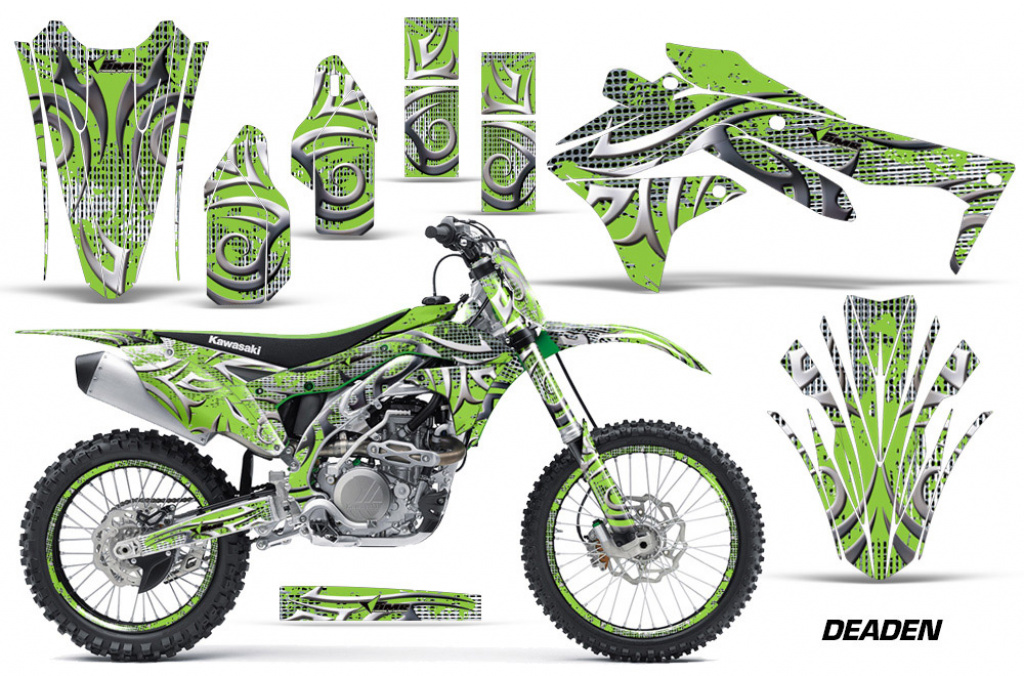 Deaden Grün mit Nummernfeldern für Kawasaki KX450F 2016-2018