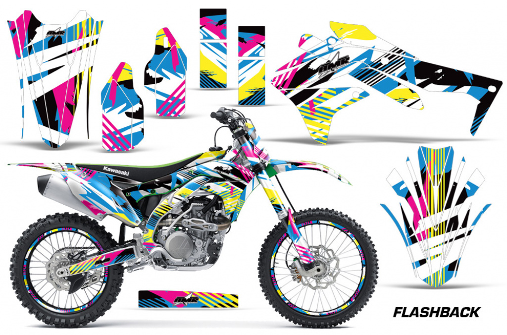 Flashback mit Nummernfeldern für Kawasaki KX450F 2016-2018