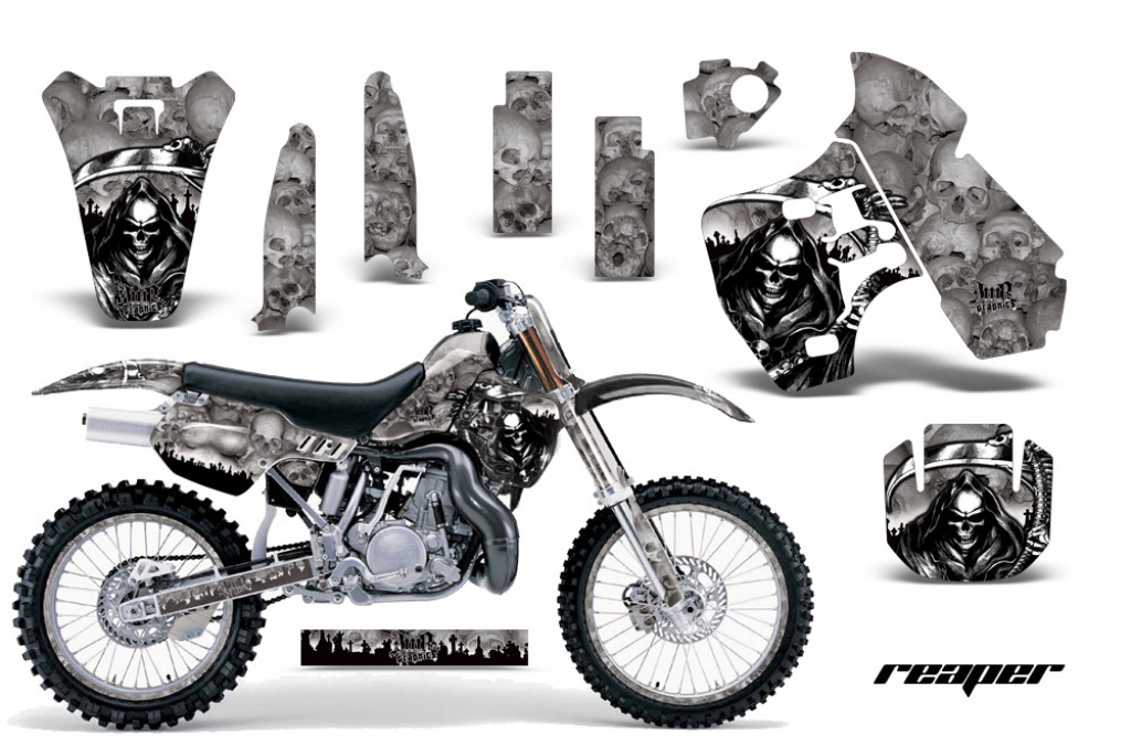 Reaper Silber mit Nummernfeldern für Kawasaki KX500 1988-2004