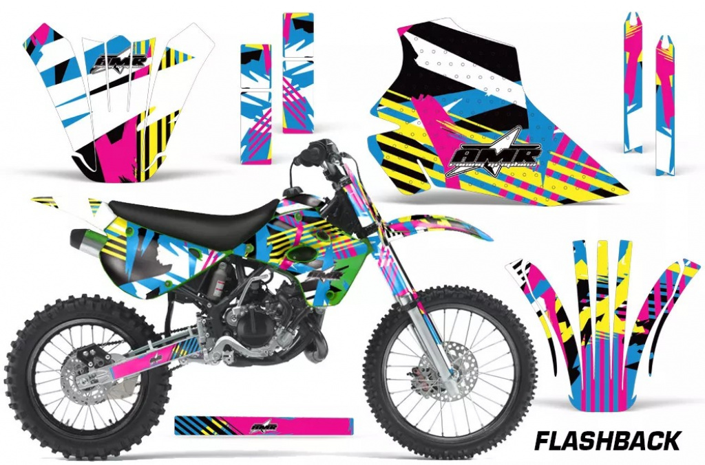 Flashback mit Nummernfeldern für die Kawasaki KX80/KX100 1995-1997