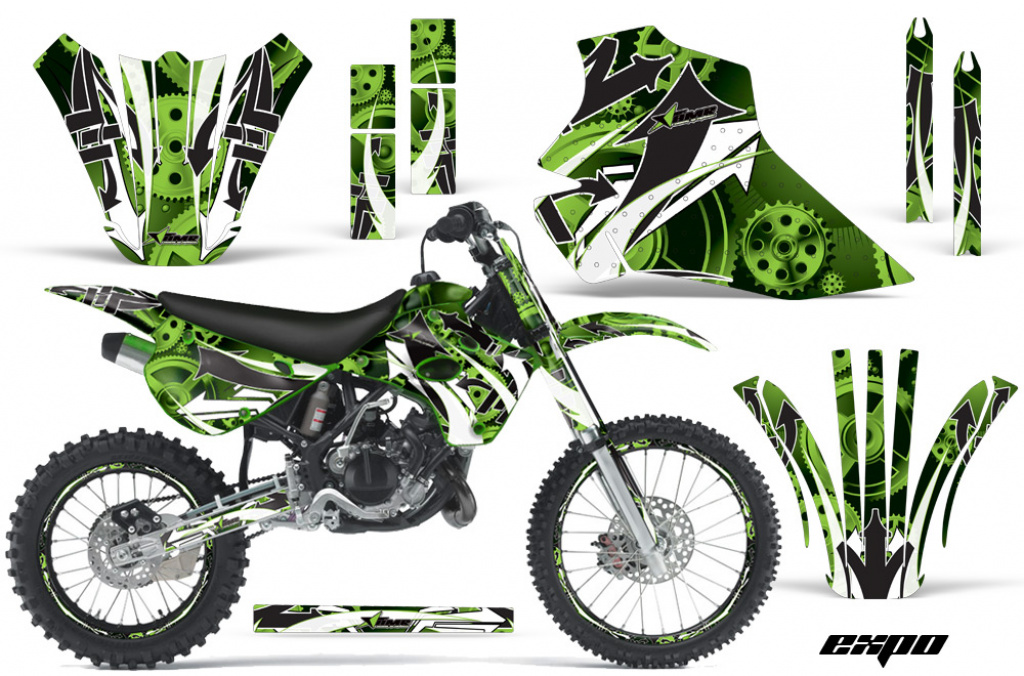 Expo Grün mit Nummernfeldern für Kawasaki KX80/KX100 1995-1997