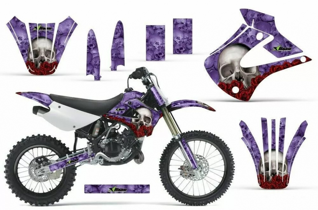 Bone Collector Lila ohne Nummernfeldern für Kawasaki KX85/100 2001-2013