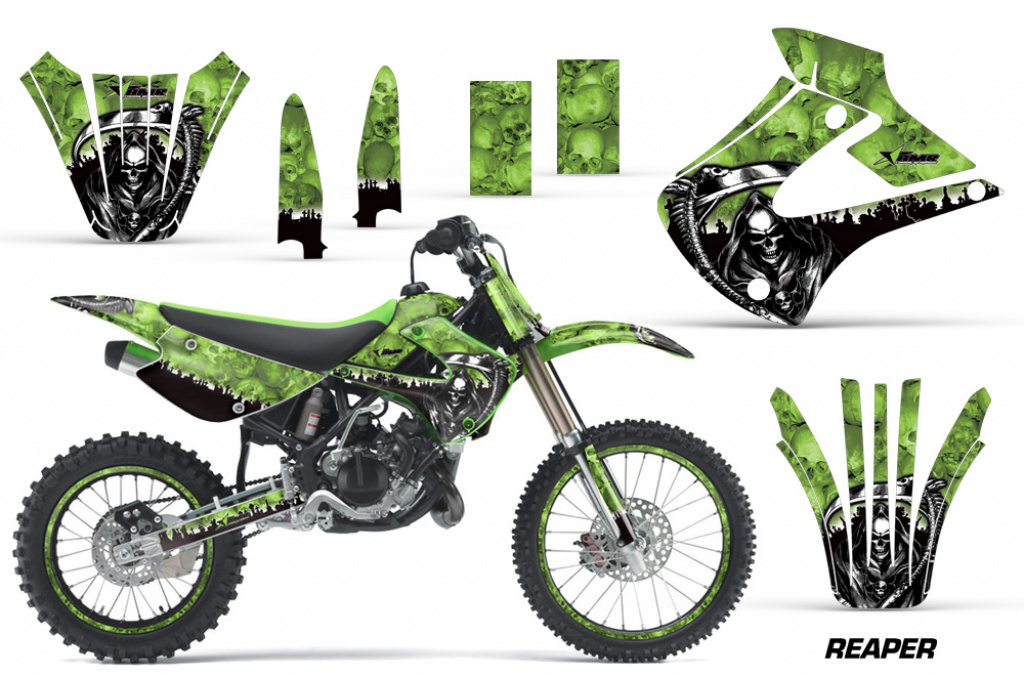 Reaper Grün mit Nummernfeldern für Kawasaki KX85/100 2001-2013
