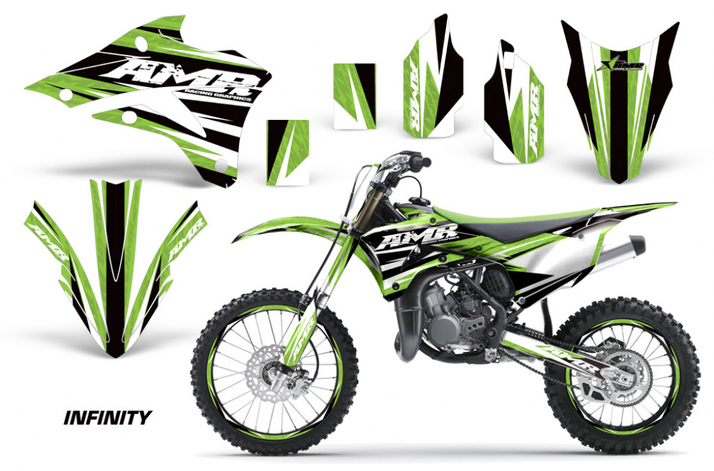 Infinity Green with number plates for Kawasaki KX85/100 2014-2021