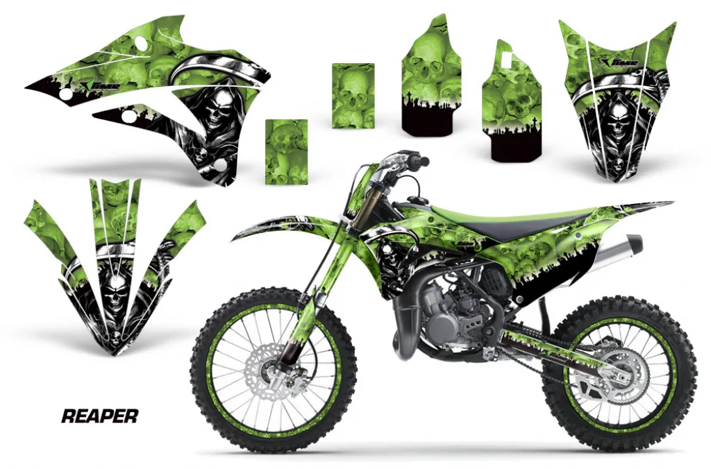 Reaper Grün mit Nummernfeldern für Kawasaki KX85/100 2014-2021