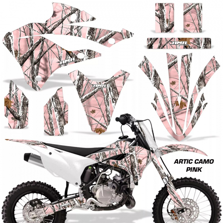 Artic Pink Camo without number plates for Kawasaki KX85/112 2022-2024