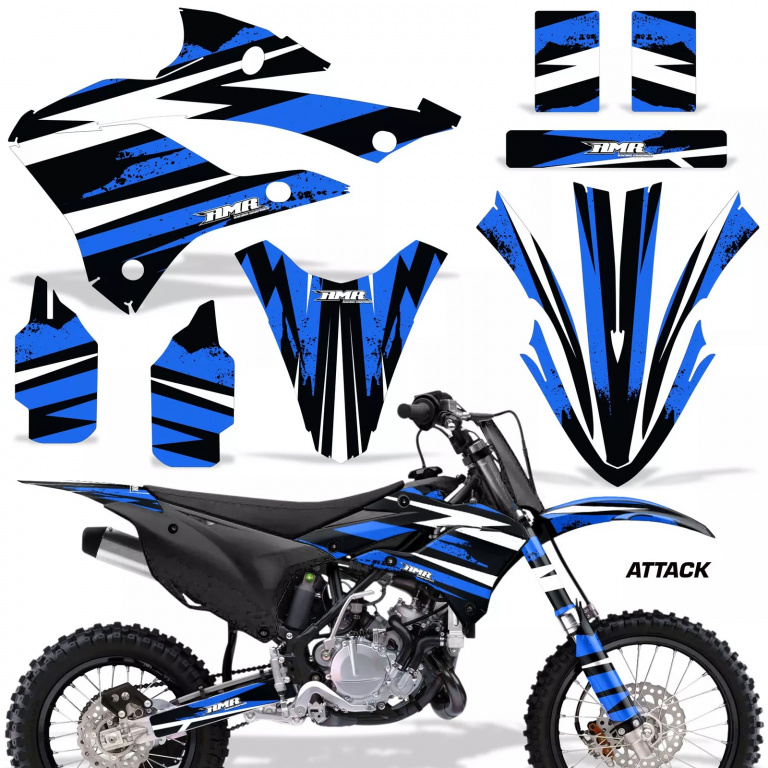 Attack Blue without number plates for Kawasaki KX85/112 2022-2024