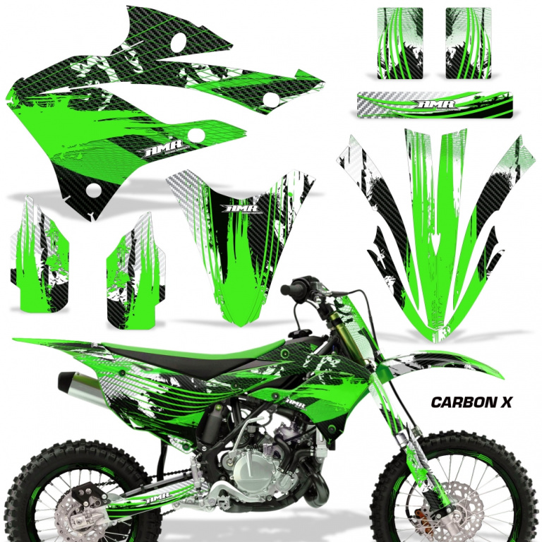 Carbon-X Green with number plates for Kawasaki KX85/112 2022-2024