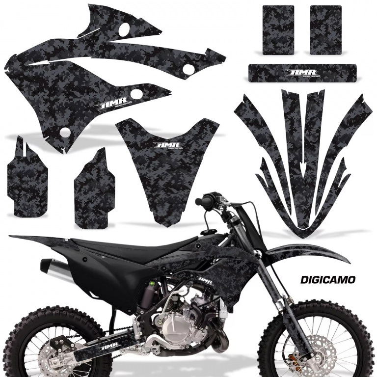 Digicamo Black without number plates for Kawasaki KX85/112 2022-2024