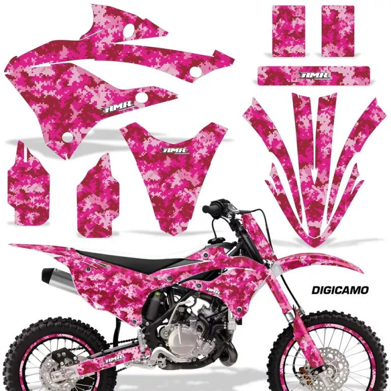 Digicamo Pink mit Nummernfeldern für Kawasaki KX85/112 2022-2024