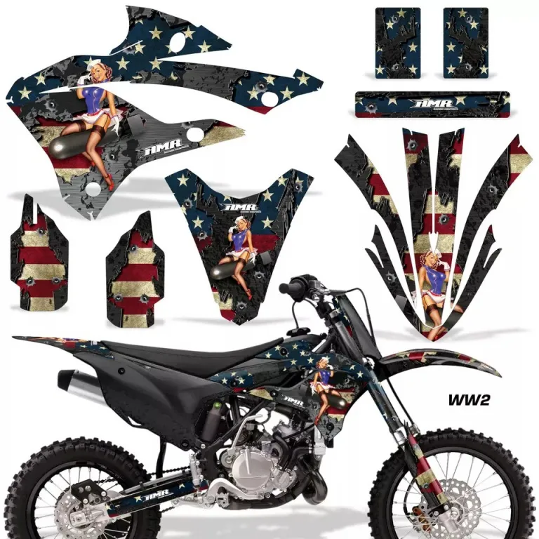 World War 2 ohne Nummernfeldern für Kawasaki KX85/112 2022-2024