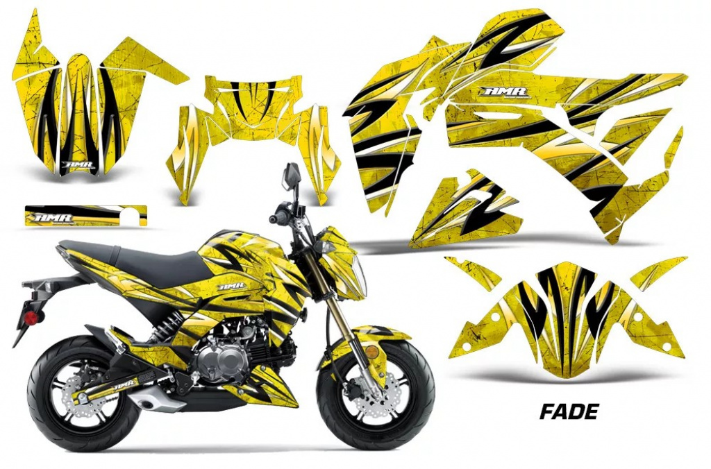 Fade Gelb für Kawasaki Z125 Pro 2017-2024