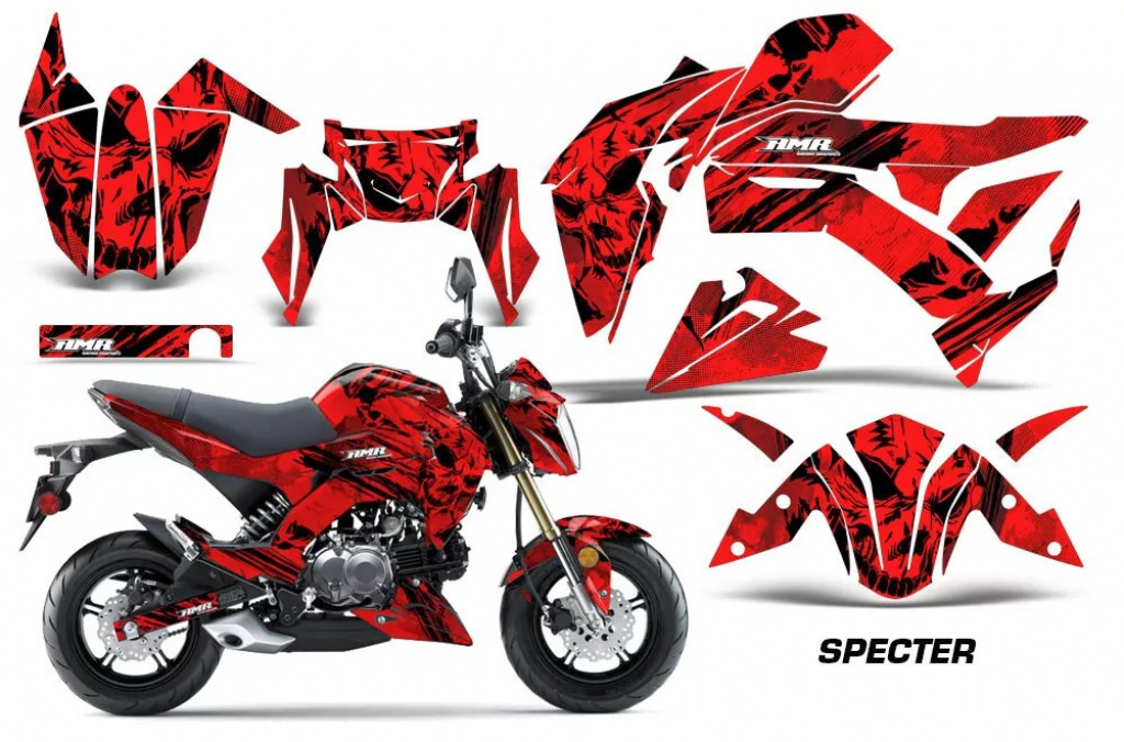 Specter Rot für Kawasaki Z125 Pro 2017-2024