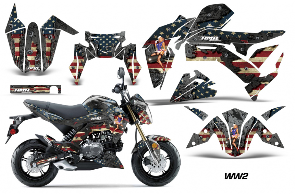World War 2 für Kawasaki Z125 Pro 2017-2024