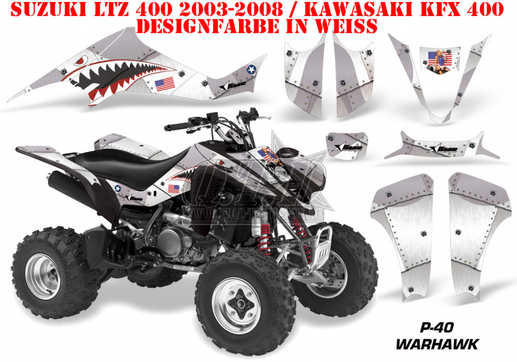 P40 Warhawk White for Suzuki LTZ 400 2003-2008