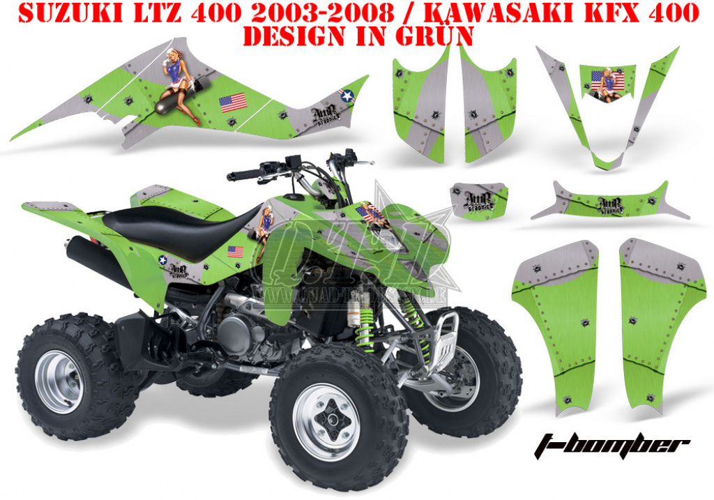 T-Bomber Green for Suzuki LTZ 400 2003-2008