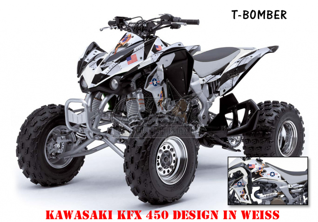T-Bomber Weiß für Kawasaki KFX 450