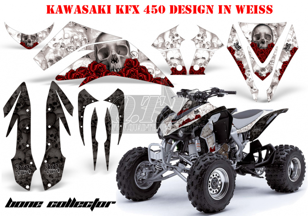 Bone Collector Weiß für Kawasaki KFX 450