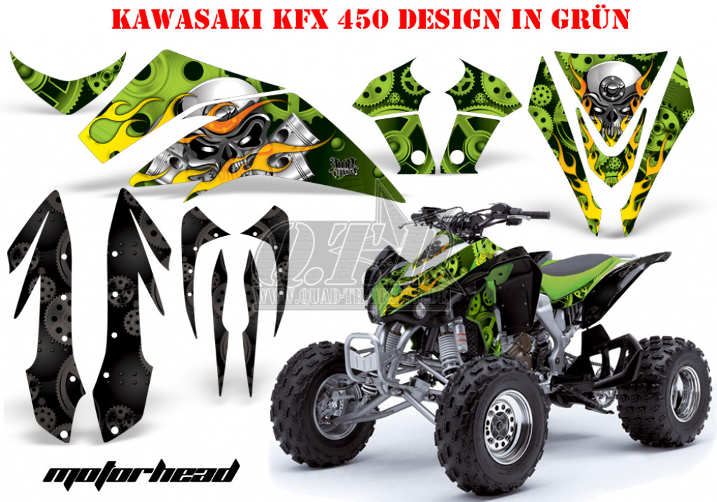 Motorhead Grün für Kawasaki KFX 450