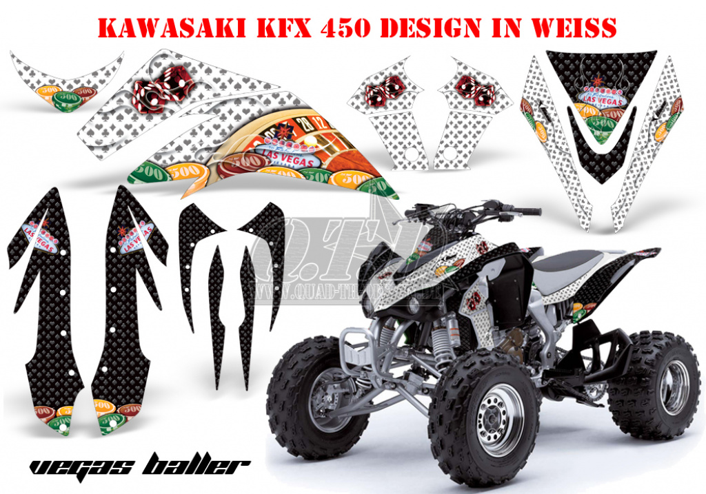Vegas Baller Weiß für Kawasaki KFX 450