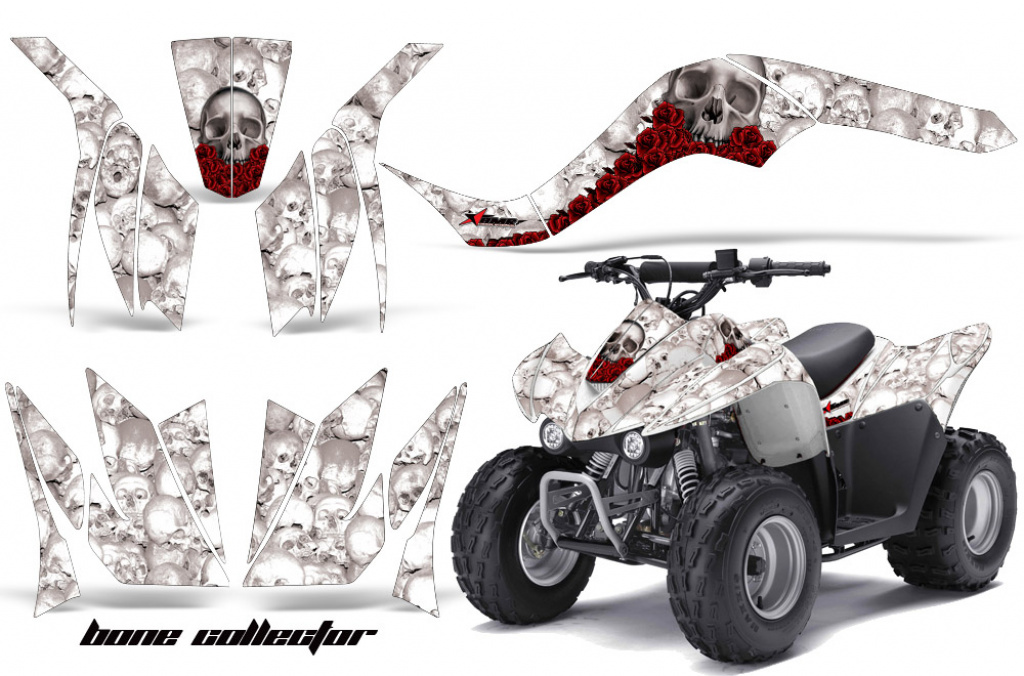 Bone Collector Weiß für Kawasaki KFX 50/KFX 90 2007-2022